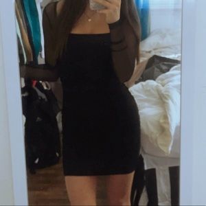 black mesh dress